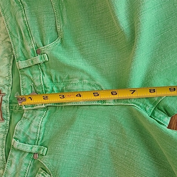 PAIGE  Jeans Skyline Ankle Peg with Brushed Green Wash - Women's Size 28 - Picture 9 of 13